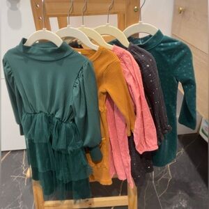 5 long sleeve 2T dresses